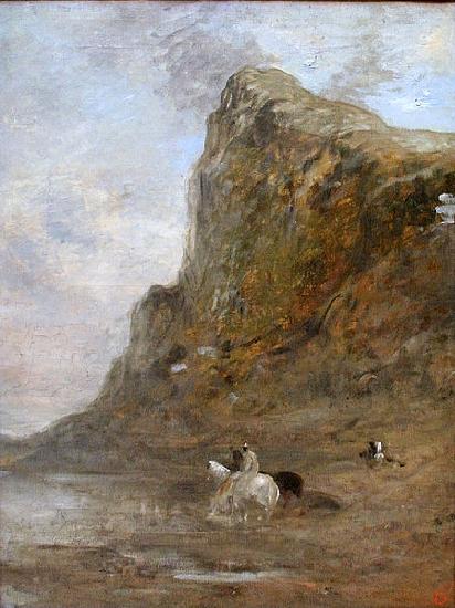 Eugene Fromentin Moroccan Horsemen at the Foot of the Chiffra Cliffs